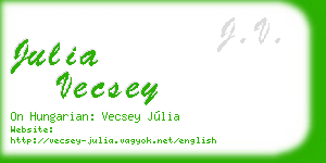 julia vecsey business card